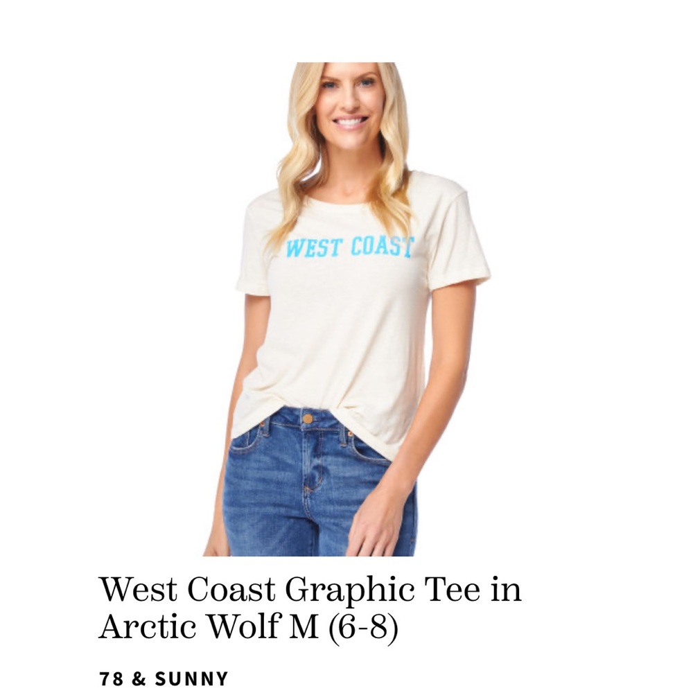 West coast Oatmeal tee free with any purchase over 20$ in my closet! Never worn.